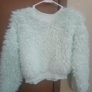 Fluffy Mint Green Sweater